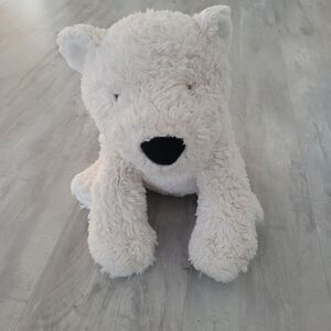 Pottery Barn Kids Plush Soft Polar Bear Sitting Stuffed Animal Cream 12"